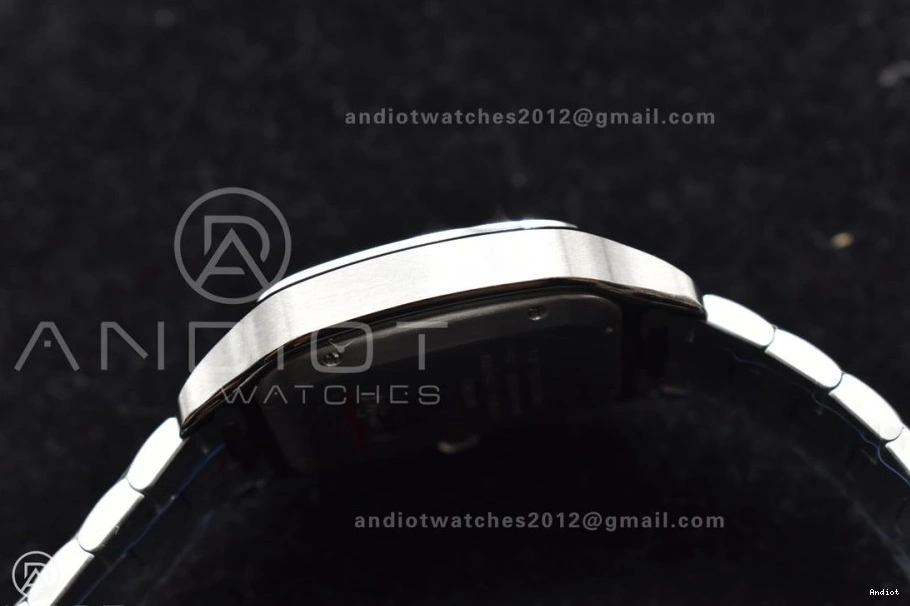 MIYOTA Black de Best SS 1:1 Santos Edition Dial on Cartier BVF SS Gray Bracelet 40mm Bezel 9015 0401